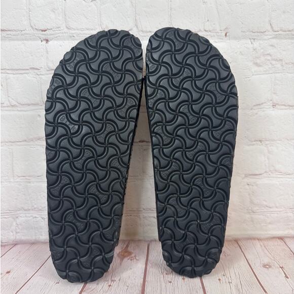 Birkenstock Arizona Gator Gleam Two Strap Black Sandals Mens Sz 8/Women’s Sz 10 - Picture 9 of 9